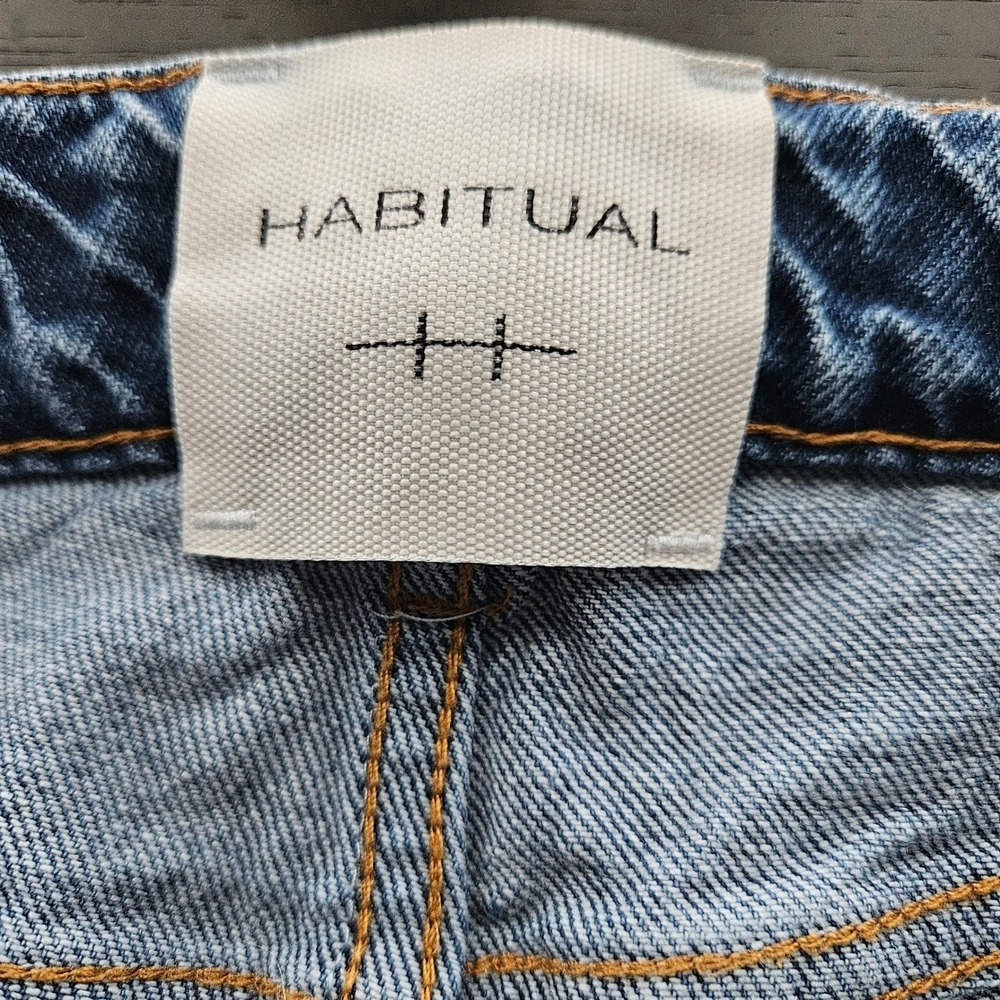 Habitual Womens Wide Leg Cropped Jeans Medium Wash Braided Waist 8/29 - Picture 6 of 6